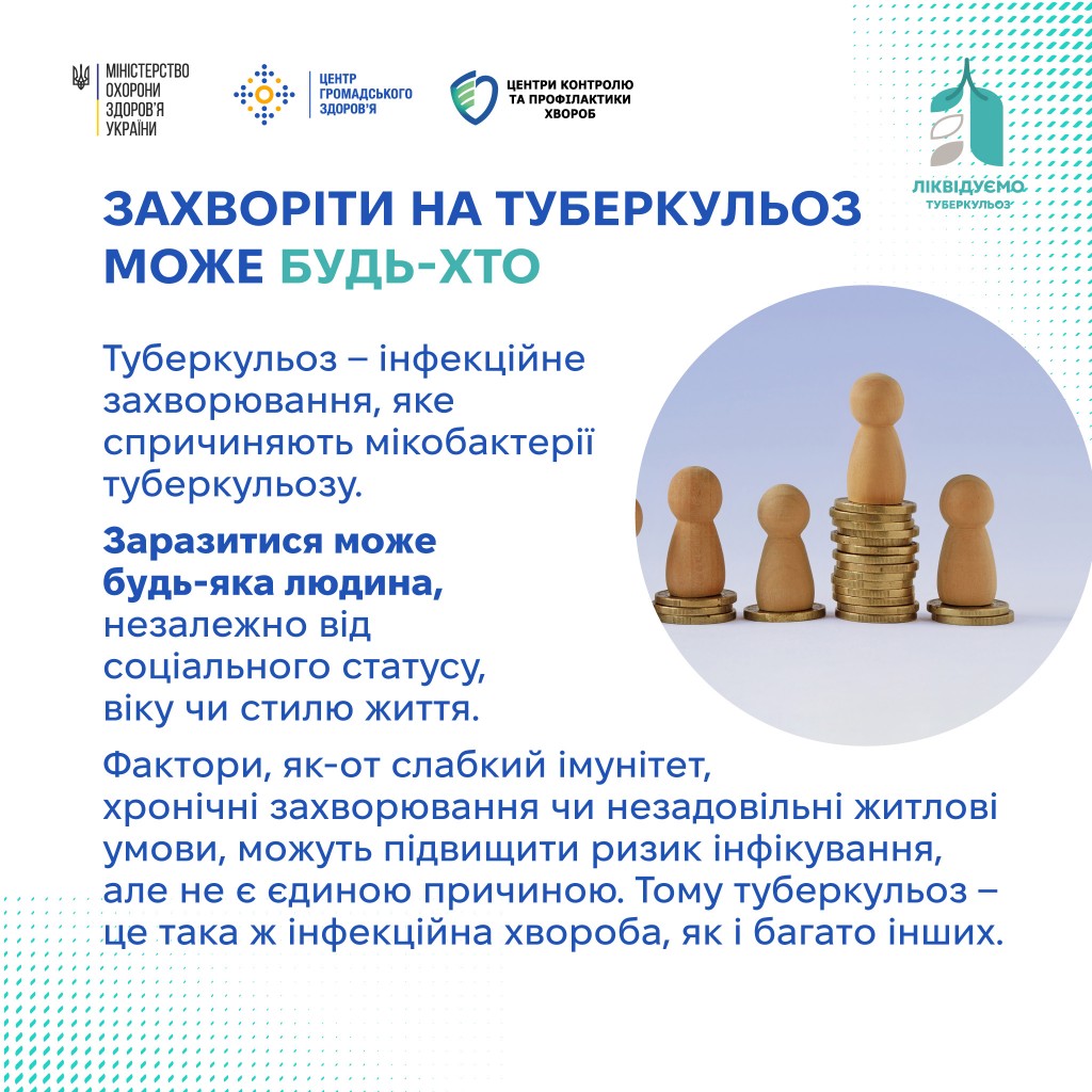 На ТБ може захворіти будь-хто