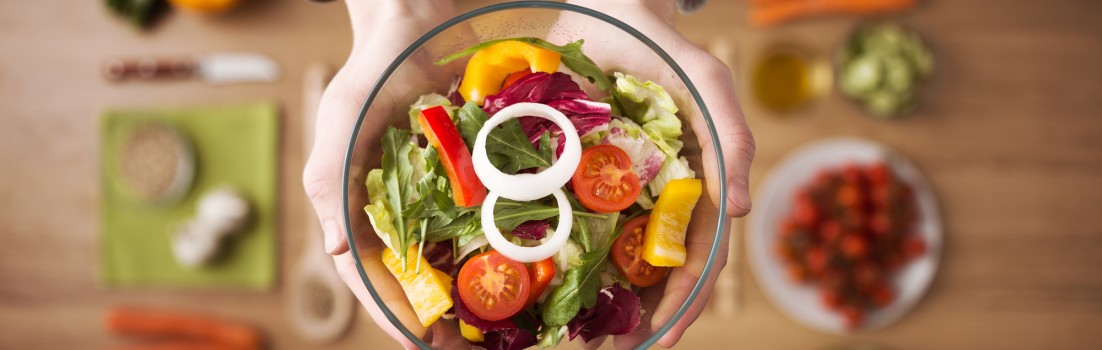 Healthy fresh homemade salad