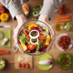Healthy fresh homemade salad